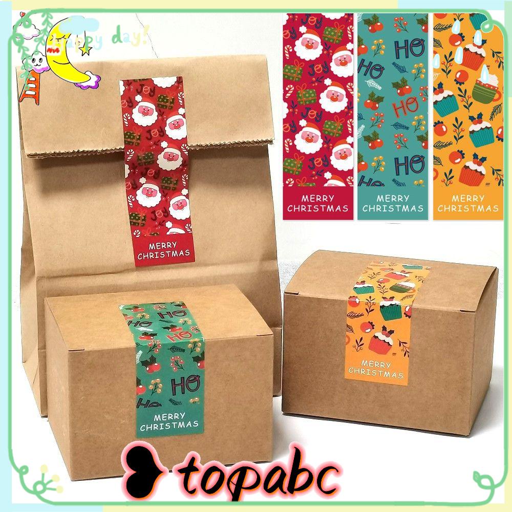 Top 30biji Stiker Merry Christmas Paket Kado Natal Stiker Hias Box Tag Label Merry Christmas