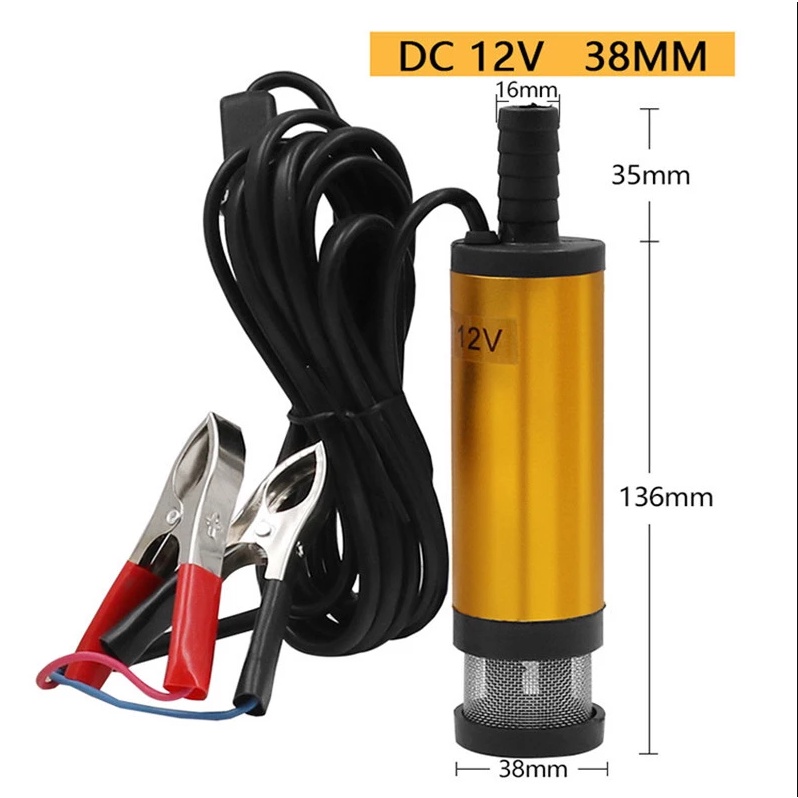 Pompa air celup portable Submersible Pump Solar Oli Minyak Diesel 12v Kuat Kencang