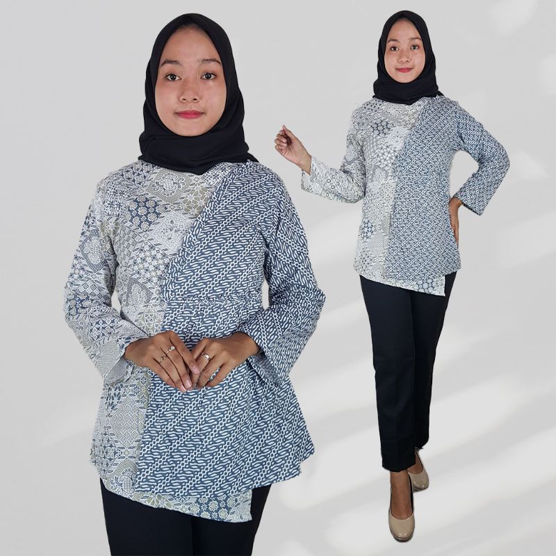 Blus Batik Soft Rempel Lengan Panjang- Naira Batik