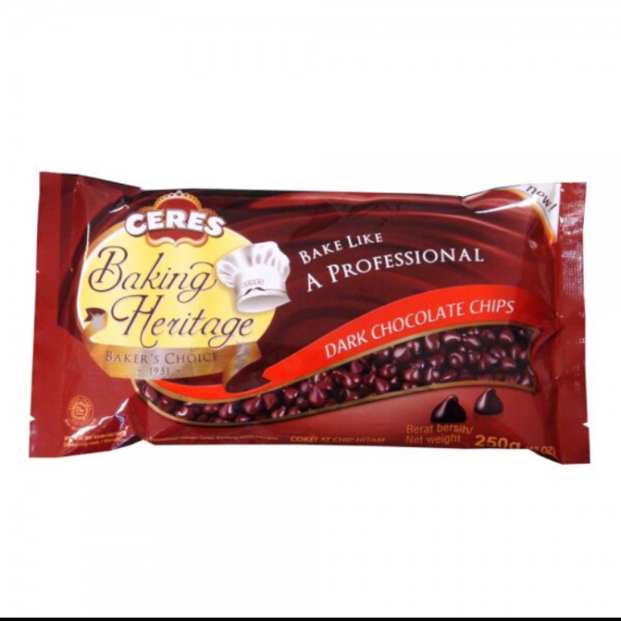 

ceres baking heritage dark choco chips 250gr pak