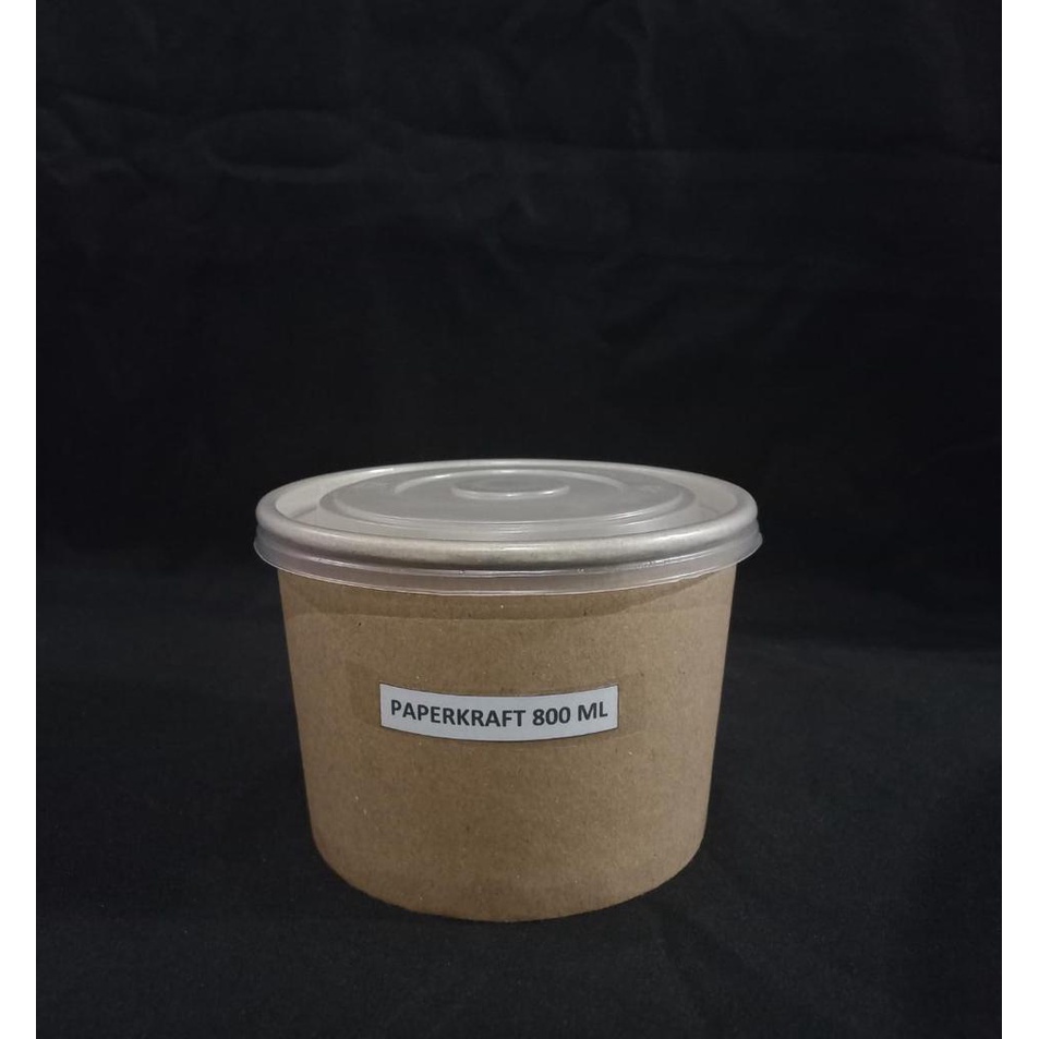 PAPER KRAFT 800 ML - PAPER BOWL COKLAT 800 ML - MANGKUK KERTAS 800 ML