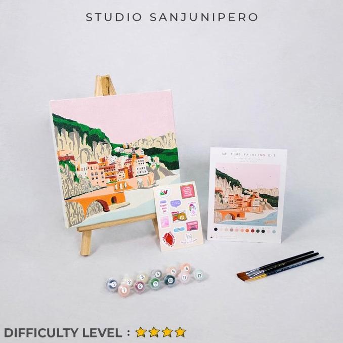 

AMALFI COAST painting kit / Paint by number kit STUDIO SANJUNIPERO