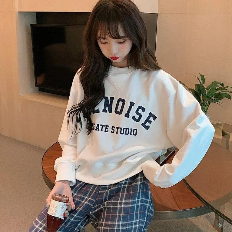 SLY.10De22ᴴ ◦ ILLNOISE CROP SWEATER WANITA CREWNECK FLEECE OBLONG BASIC