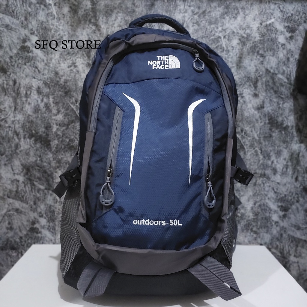 Tas Gunung Carrier TNF 50 Liter Ransel Camping Hiking Outdoor Impor