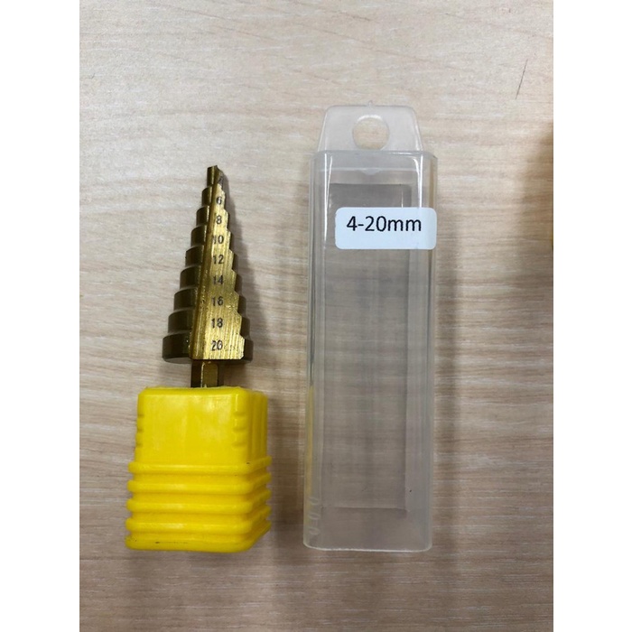 Mata Bor Multi Step Pagoda 4-20 mm| Step Drill Bits Size Ukuran 4-20mm HSS