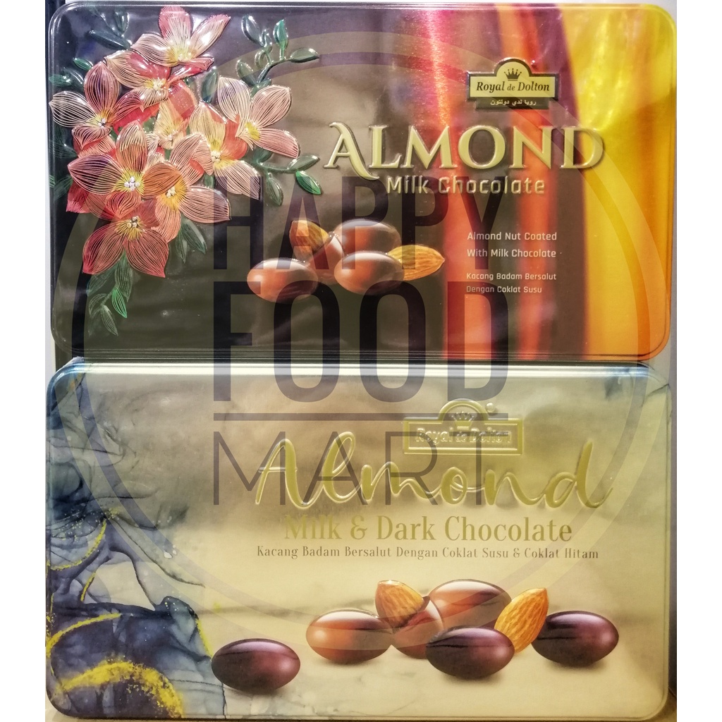 

[HALAL] ROYAL DE DOLTON ALMOND MILK CHOCOLATE/DARK CHOCOLATE VEGETARIAN/KACANG BADAM LAPIS COKLAT SUSU/COKELAT KALENG PREMIUM/HADIAH IMLEK/HAMPERS LEBARAN/SOUVENIR ULANG TAHUN