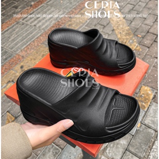 Image of EVA Sandal Slop Wedges Platform Wanita Import Slipper Korean Super High Heels Bahan Karet Spons Ringan Tinggi 9 Cm Rubber Non-Slip Empuk Elastis BALANCE 808