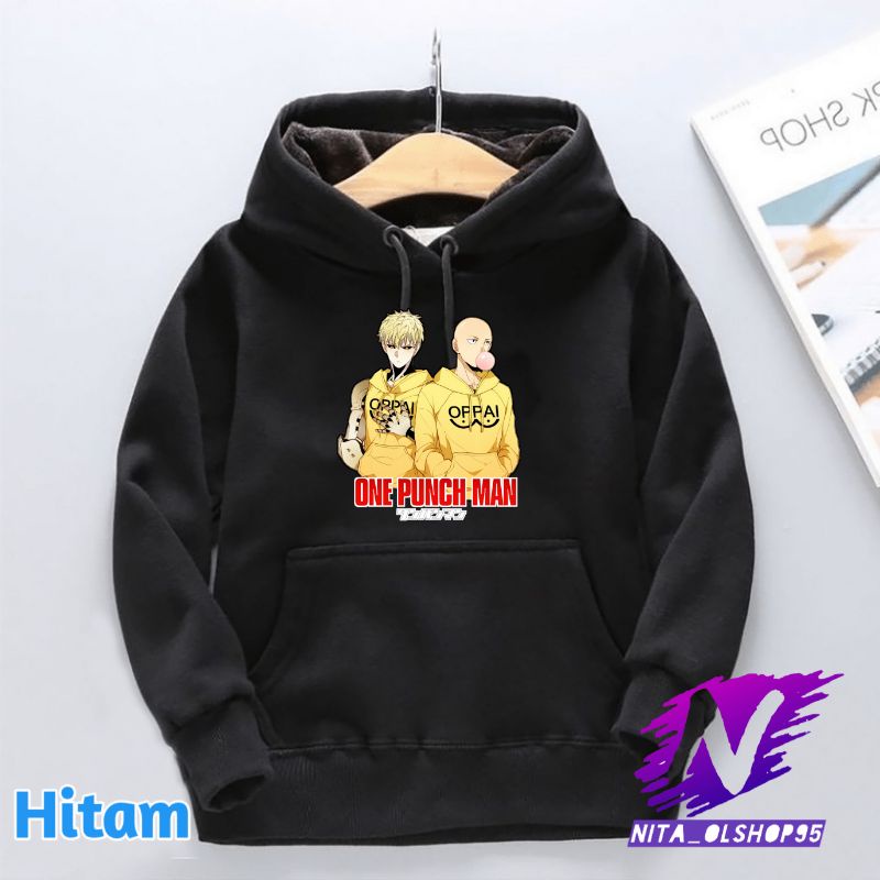 hoodie anak anime one puch man saitama genos