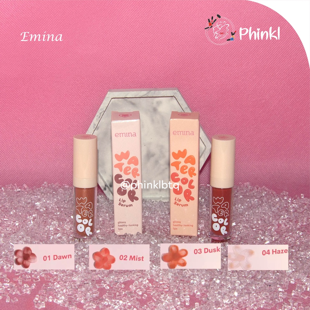 `ღ´ PHINKL `ღ´ Emina Lip Serum Water Color lipoil lipstick pewarna bibir ombre ala korea bahan alami