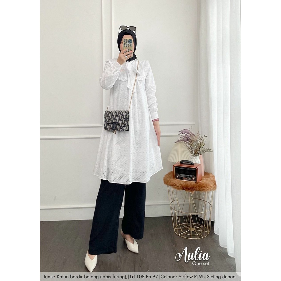 Setelan Aulia Kekinian Tunik Maxi Fashion Muslim/Dress/Pesta/