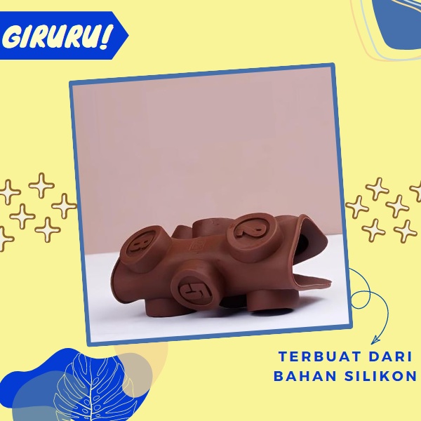 Cetakan Coklat Silikon Angka 1 sampai 9 Bulat / Cetakan Coklat Jelly Pudding es Batu / Cetakan Molds Silicone tahan panas Serbaguna