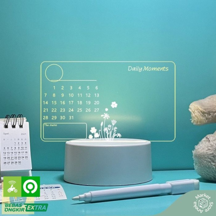 

✨NEW✨ - Memo Drawing Board / Papan Display Kalender Akrilik LED Light