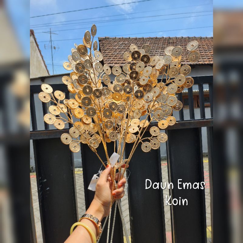 Golden Leaves / Daun emas Dekorasi daun buket