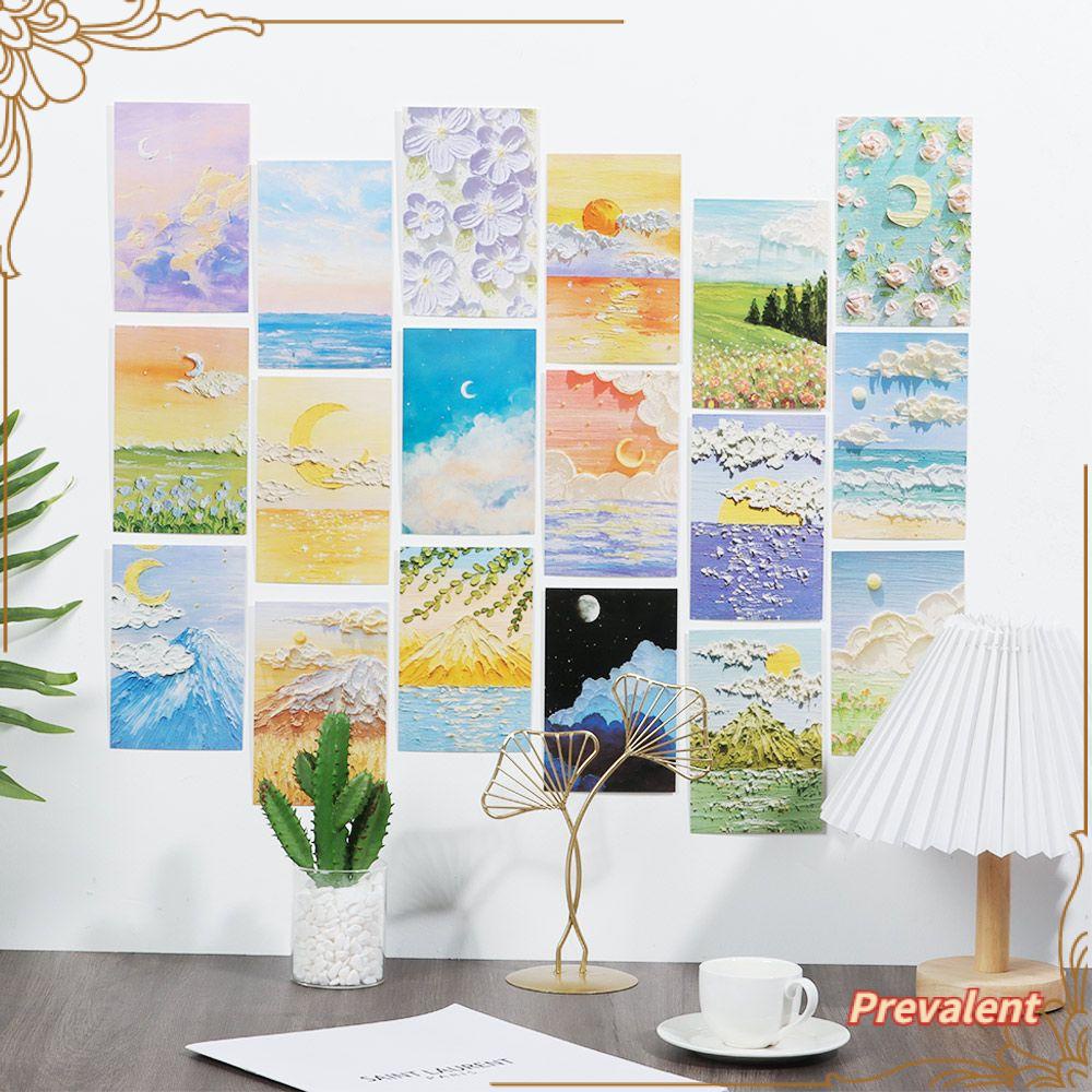 Preva 30PCS Kartu Pos Pemandangan Warna-Warni Bunga Dinding Art Dekorasi Rumah Kolase Gambar