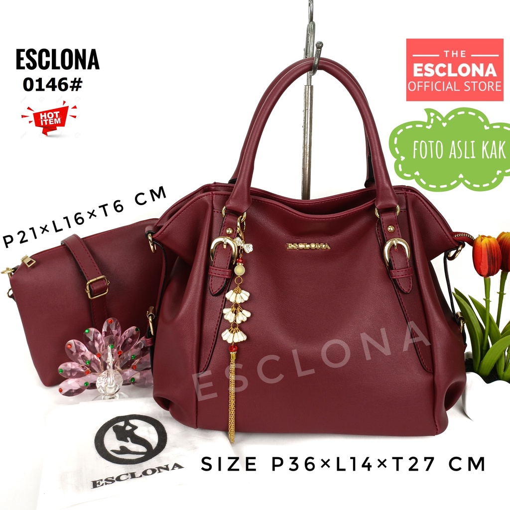 TAS WANITA ESCLONA 0146 TAS TANGAN HANDBAG TERBARU TAS CEWEK TAS BATAM MURAH TAS PEREMPUAN FASHION S2