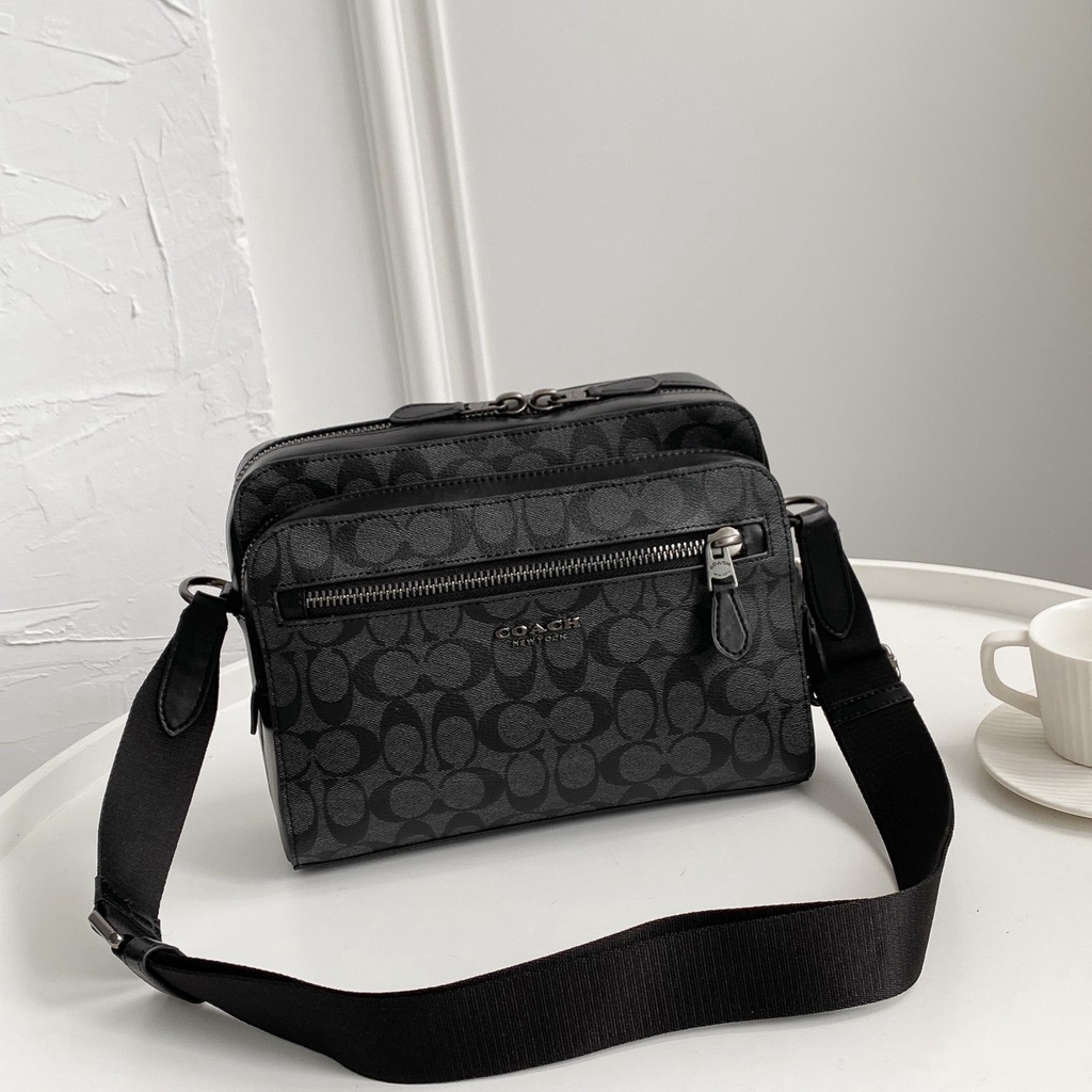 COACH 91485 91484  shoulder bag zipper bag messenger bag men's bag  djb