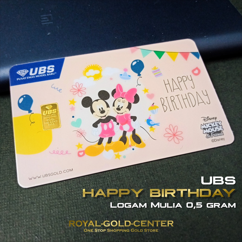 UBS Happy Birthday Gift Mickey Mouse Disney series 0.5 gram