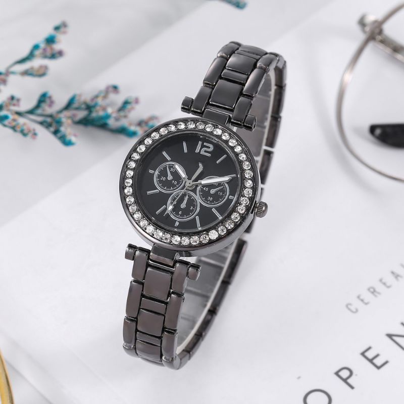 (Cod)Jam Tangan Wanita Fashion DR New Mata&quot; Crono3 Variasi Strap Rantai/Stell(Dikirim Jakarta)