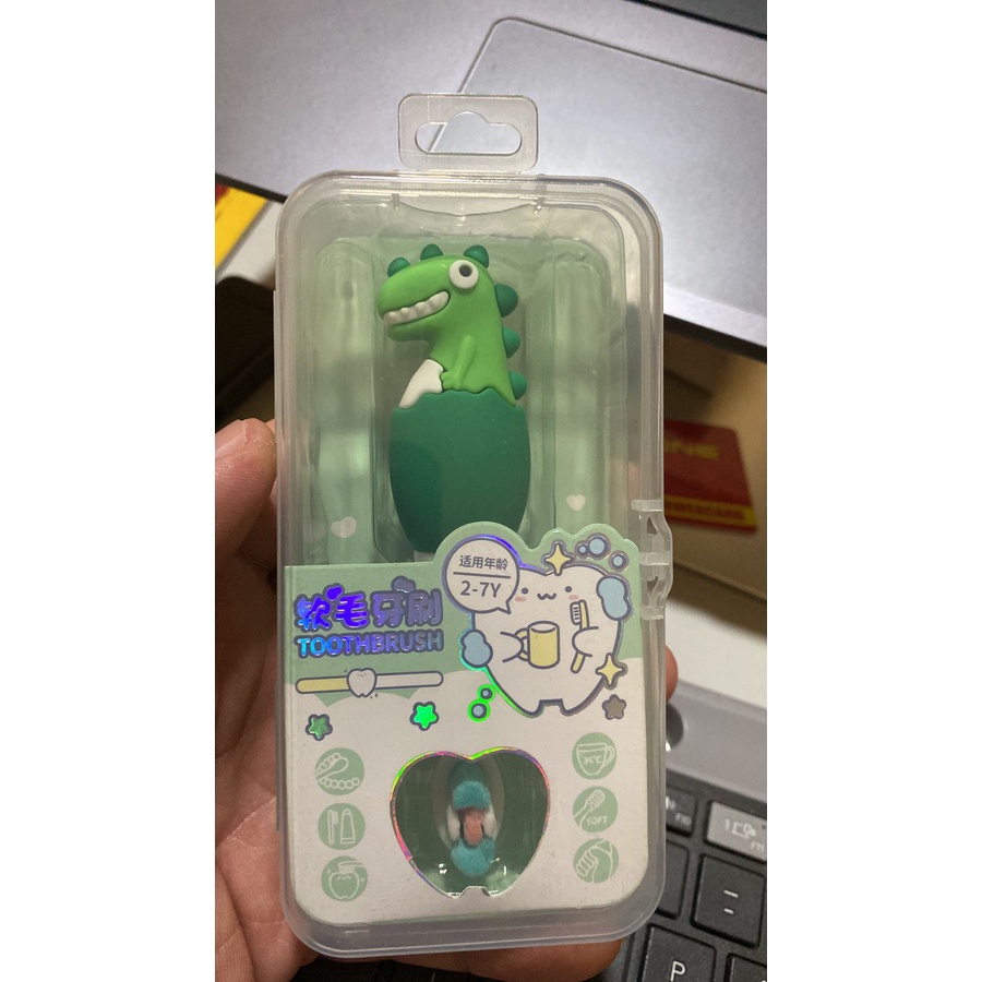 SIKAT GIGI ANAK KARAKTER 3D TIMBUL TOOTH BRUSH CARTOON LUCU DINO BEAR