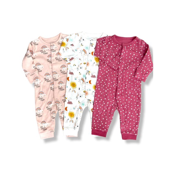 BABY K2 - Baby Jumper Premium Buka Kaki Isi 3 Pcs Motif Rainbow