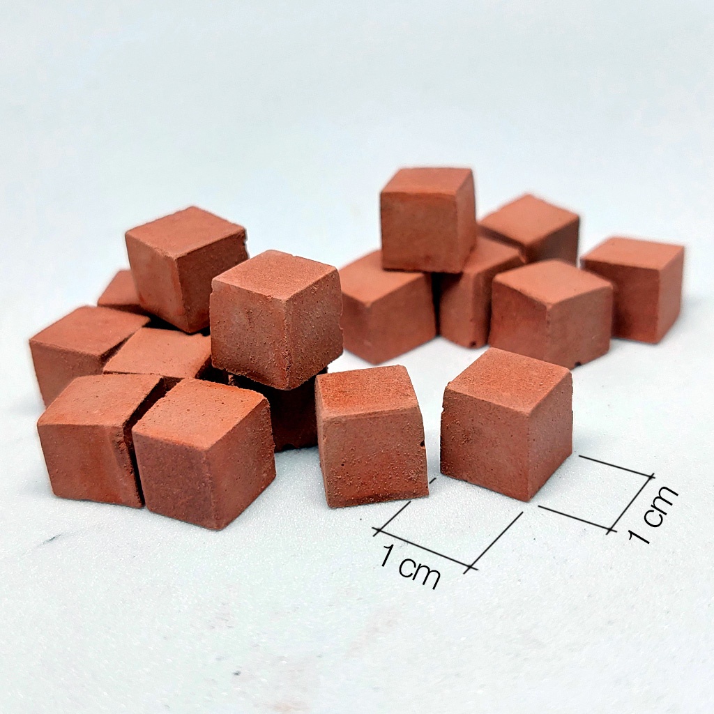 Miniatur Batu Bata Kubus / Bata Mini / Miniatur Bata Kotak / Sambungan Miniatur Bata