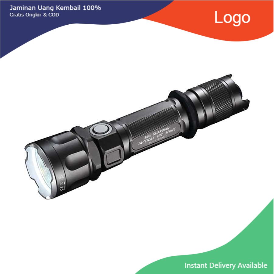 JETBeam Senter LED Flashlight Tactical SST-70 2000 Lumens - 3Ms Guardian