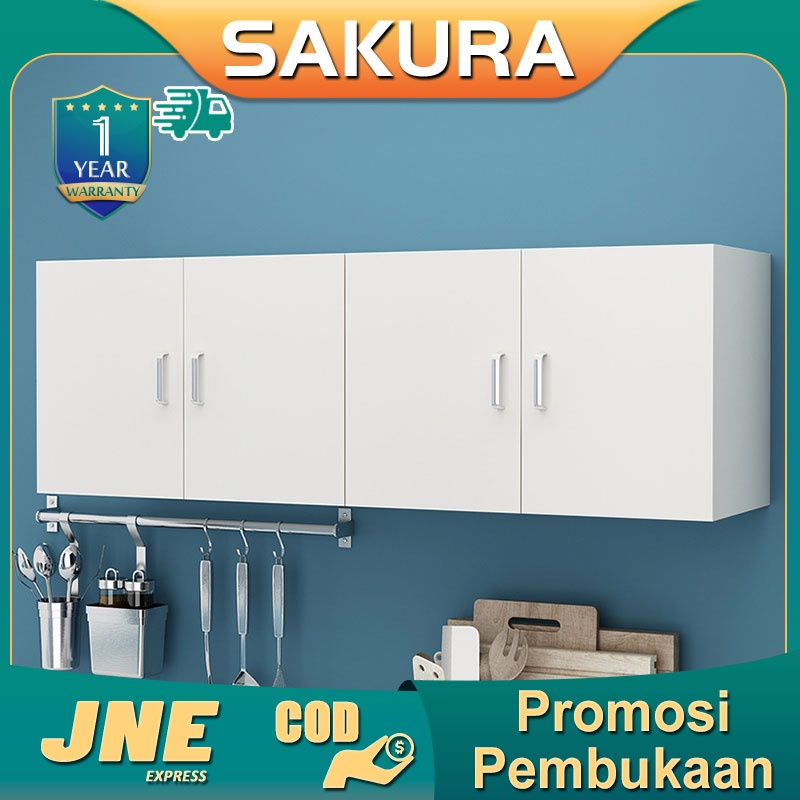 Weyon Sakura Dapur Rak/Rak Dinding/lemari dapur/Rak Atas Dapur/Lemari Kabinet/Rak Dapur/lemari piring rak dapur/Dapur Kitchen Set Murah（DF15C)