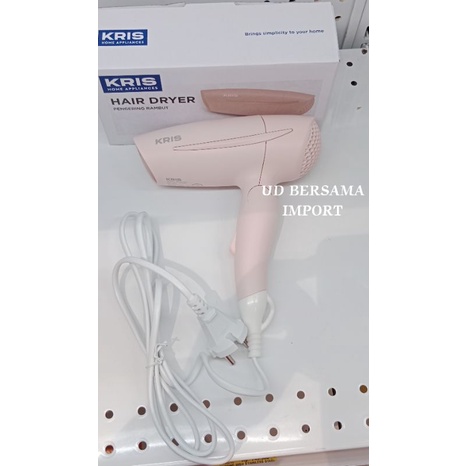 KRIS Travel Hair Dryer/Pengering Rambut/Hair Dryer Lipat - Pink