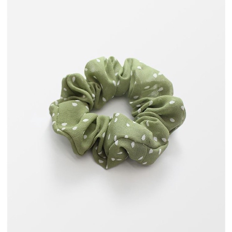 CHRISTMAS COLOR SCRUNCHIE IKAT RAMBUT KOREA MOTIF KOTAK DAN POLKADOT