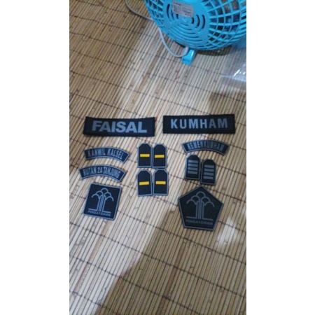 patch rubber kemenkumham custom nama pangkat