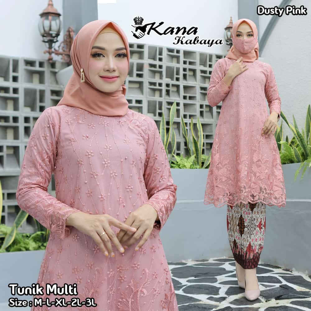 Set Kebaya Tunik Burkat Modren Wisuda Pesta Mewah Terlaris Kondangan Kekinian bisa atasan aja