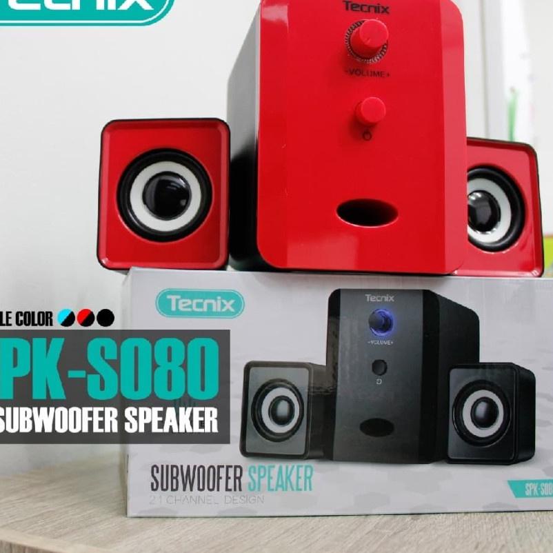 Siap Kirim Speaker Subwoofer 2.1 With Volume Control TECNIX SPK-S080 Subwoofer Speaker