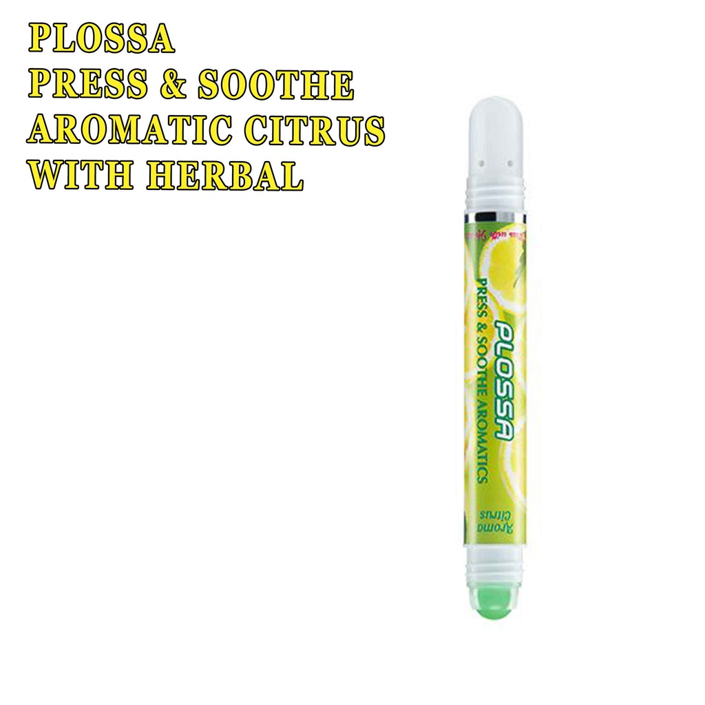 Plossa Roll On * Citrus With Herbal * Press &amp; Soothe Aromatics * Roll On