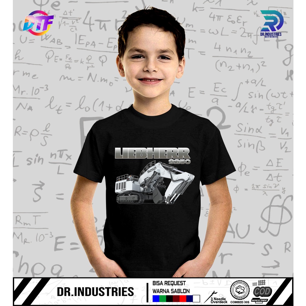Kaos Anak ALAT BERAT PERTAMBANGAN LIEBHERR 9250 EXCAVATOR TAMBANG DRIVER ALAT BERAT - DR INDUSTRIES