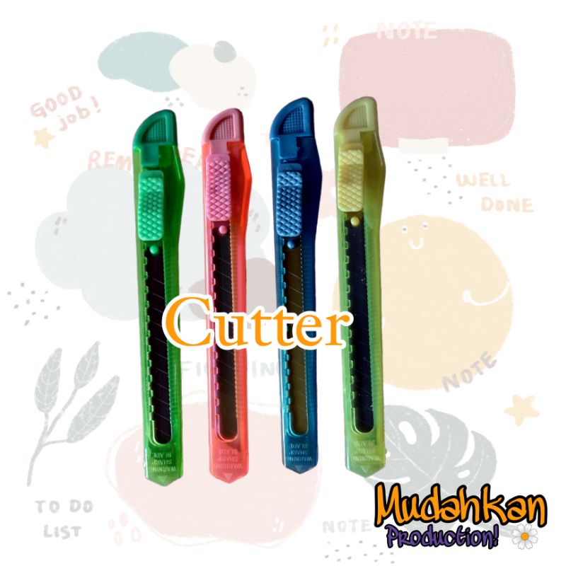 

CUTTER SD [ Per PCS ] CUTTER KECIL / CUTTER WARNA - WARNI / CUTTER SD