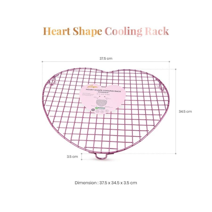 Heart Shape Cooling Rack / Cooling Rack Love Rosegold