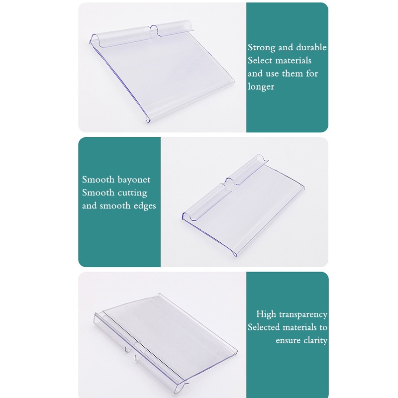 

30Pcs Price Tag Holder Label Harga Akrilik 6X4.2 Cm