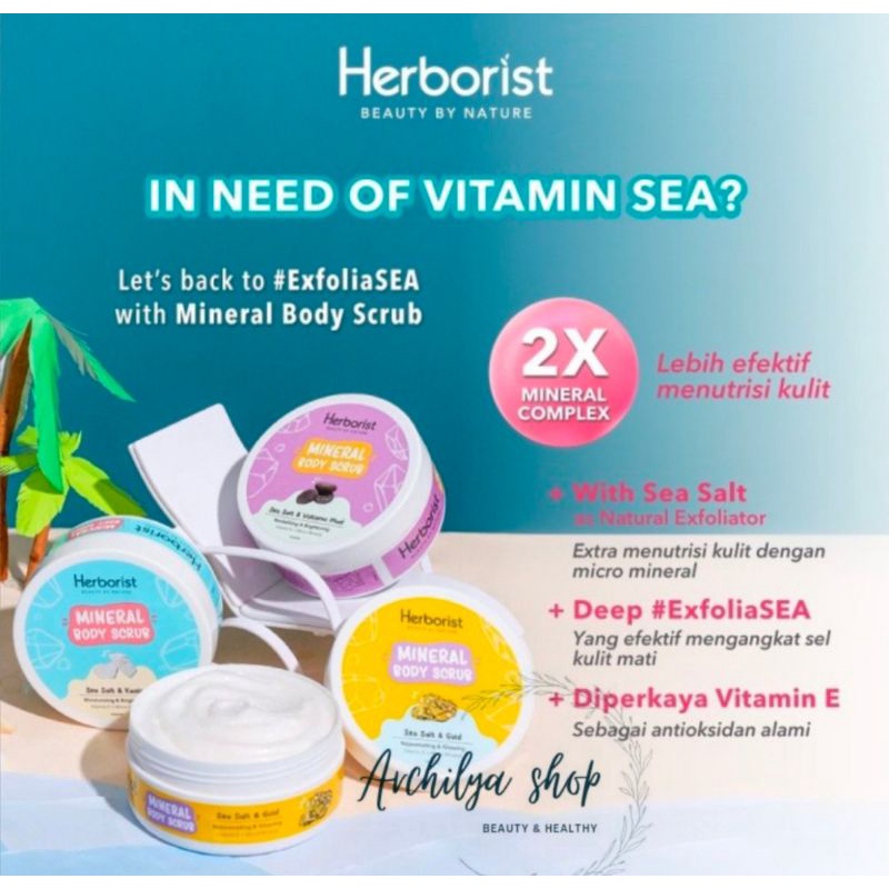 Herborist Mineral Body Scrub 200gr Sea Salt