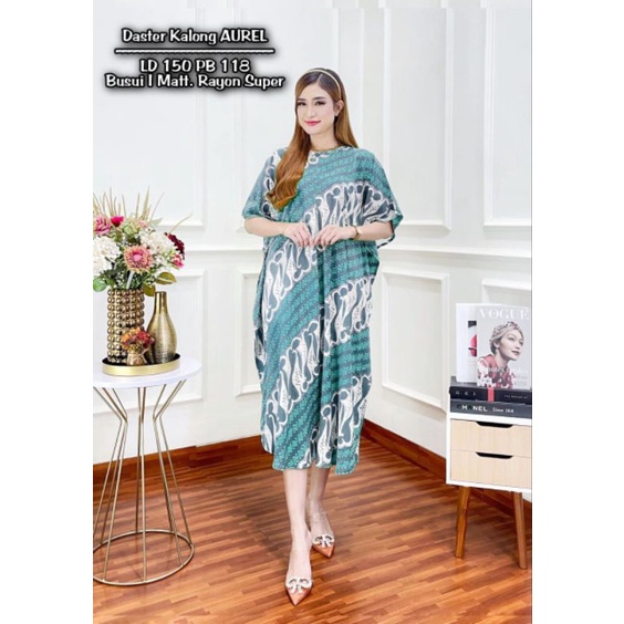 Daster Lowo Batik Cap Malaman Jumbo Ld 150 Cm Resleting Depan Busui Homedress Wanita Rayon Premium Adem