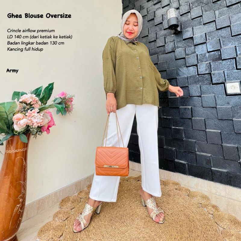 Kemeja OVERSIZE JUMBO Airflow - Ghea Blouse //JF444