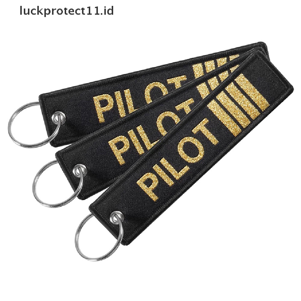 /Fashion Hot//// Gantungan Kunci Perhiasan Bordir Co-Pilot Key Chain Untuk Hadiah Penerbangan Luggage Tag.