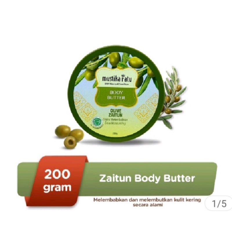 Jual Mustika Ratu Body Butter Olive Zaitun 200g Shopee Indonesia