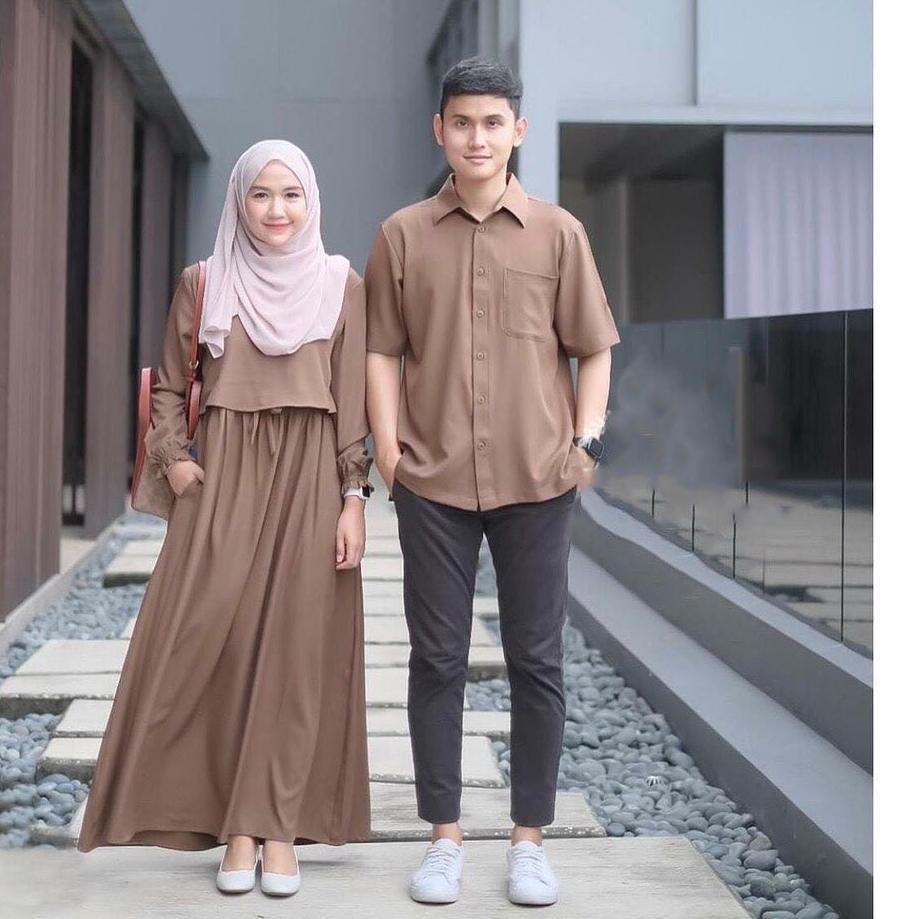 ¤¤» Nino Couple Gamis Dan Kemeja Fashion Muslim Wanita BJ