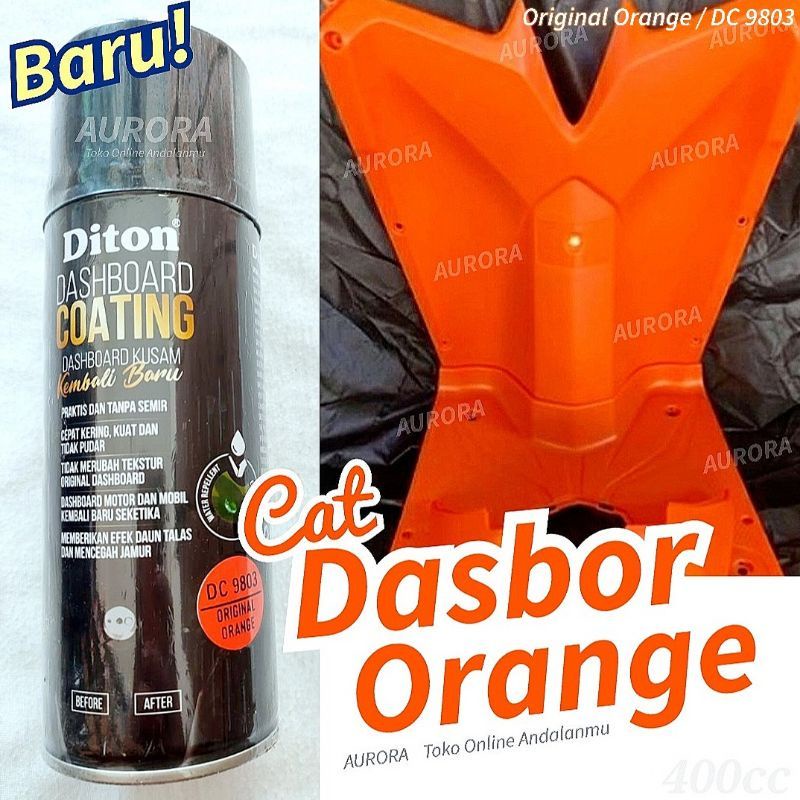 Cat Pilok Diton DC 9803 Original Orange Oren 400ml Dashboard Coating Oranye Body Kasar Mobil Motor