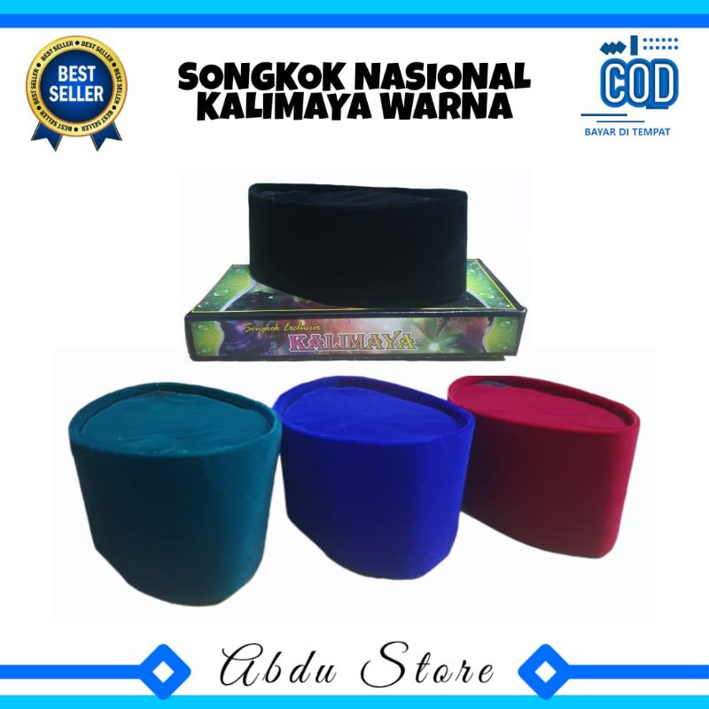 SONGKOK NASIONAL KALIMAYA EXLUSIVE AC Murah , Peci Beludru Merah , Peci Haji Bludru Hijau , Songkok 