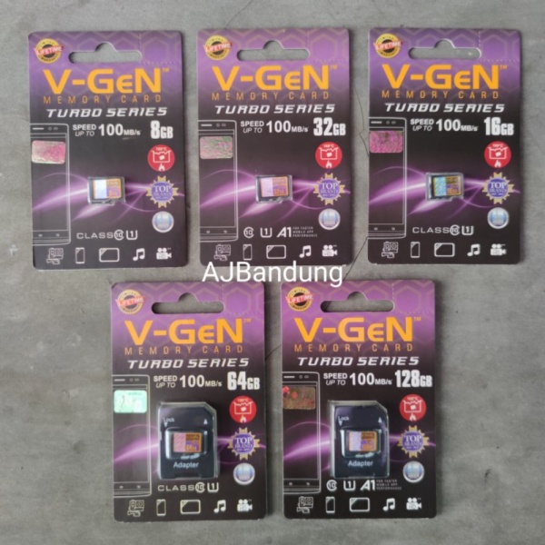 Dijual ORIGINAL Vgen Turbo Kartu Memori 8 16GB 32GB 64GB 128GB Micro sd Card - 8 gb Diskon