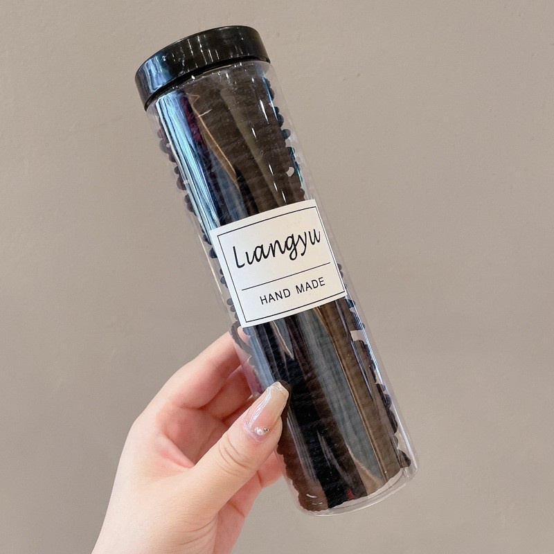 Sayishop 100pcs Ikat rambut ponytail bahan karet elastis tahan lama untuk wanita