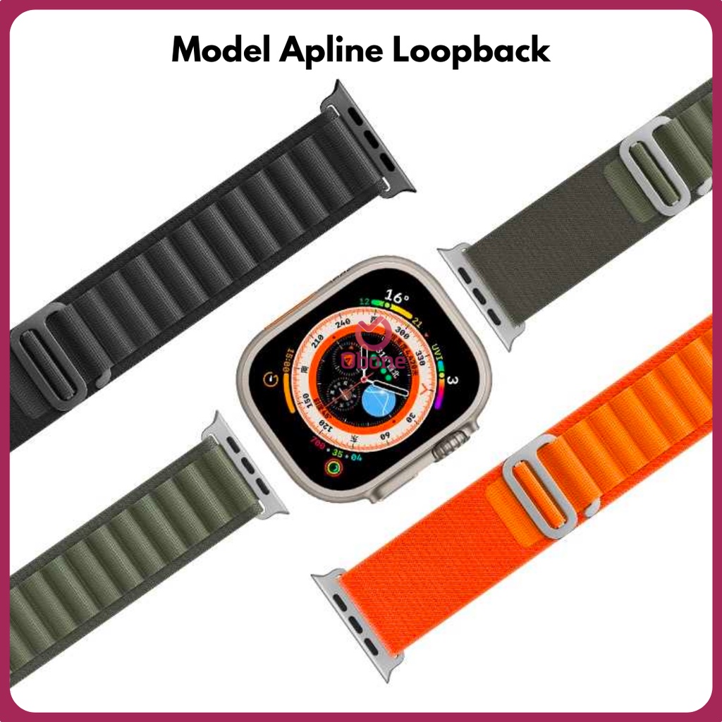 Alpine Loop Nylon Tali Strap for iwatch 3 4 5 6 7 8 Ultra watch7 S20/DT No 1/YS8 Ultra/HW/IWO Breathable Tali Jam Tangan Model Terbaru strap iwatch 49mm 45mm 44mm 42mm 38mm 40mm 41mm