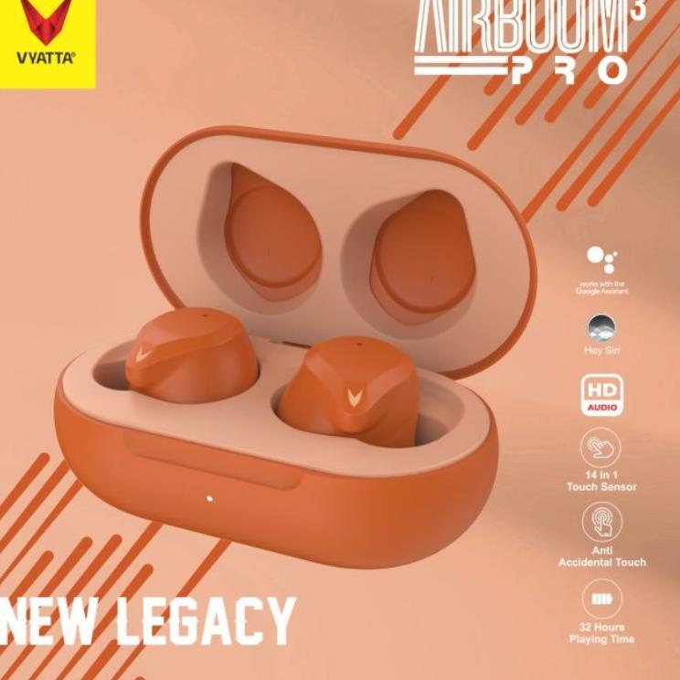 Banyak Dicari VYATTA AIRBOOM PRO 3 SPORT TWS HEADSET BLUETOOTH EARPHONE NEW ORIGINAL GARANSI RESMI