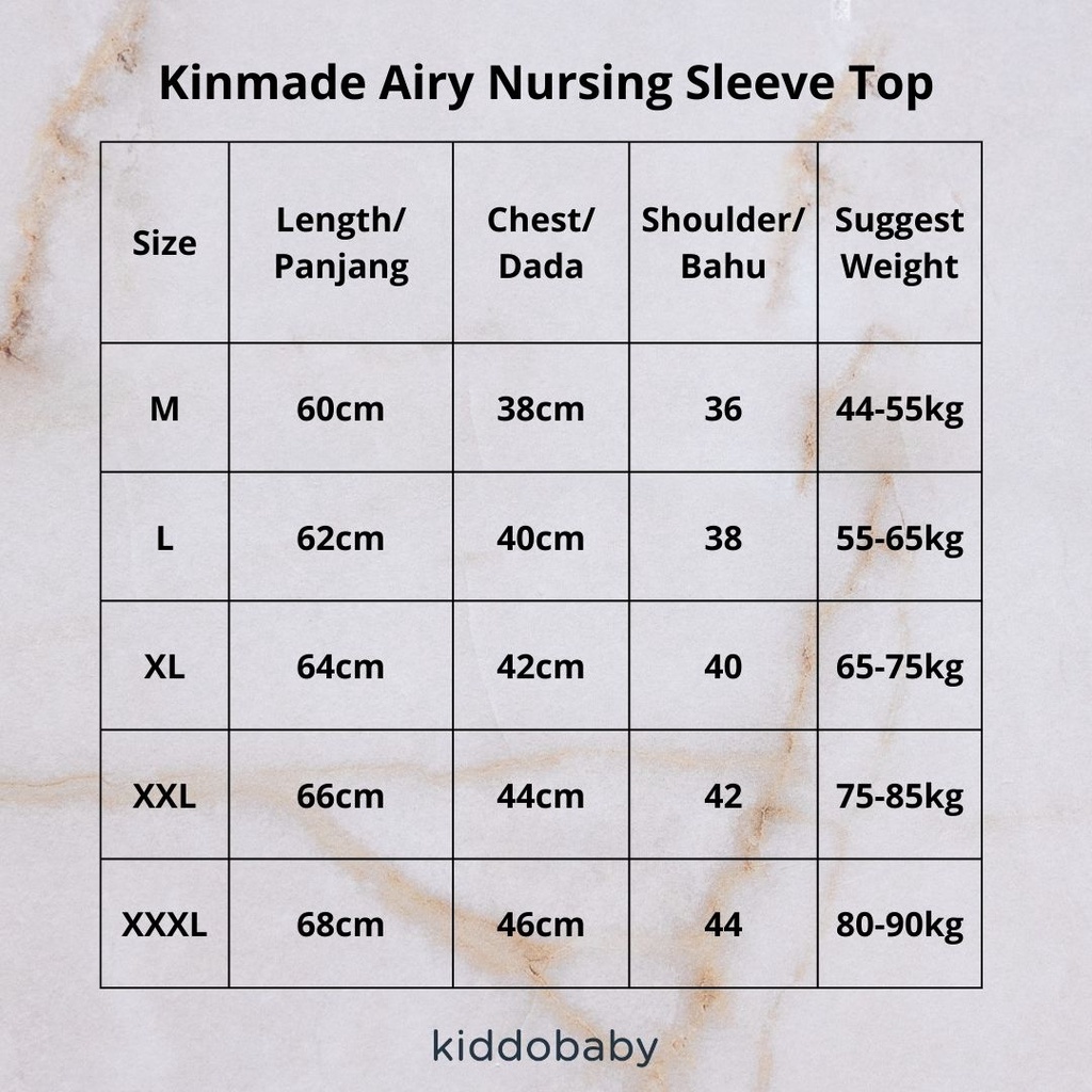 Kinmade Airy Nursing Sleeve Top | Baju Menyusui